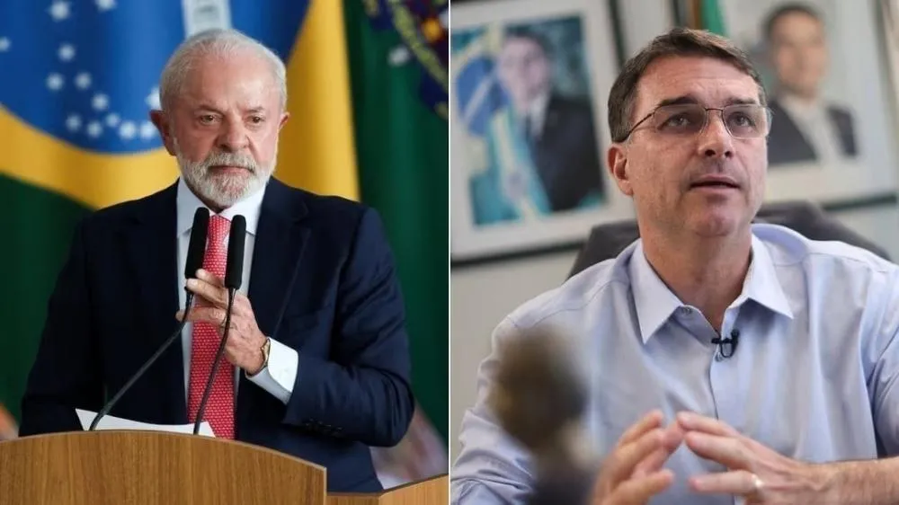Lula tem 47% e Flávio Bolsonaro chega a 45%